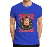 Merry Christmas Ya Filthy Animal Kevin McCallister Home Alone Christmas Xmas Men's T-Shirt, blue, 3XL