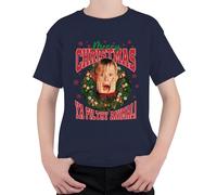 Merry Christmas Ya Filthy Animal Kevin McCallister - Home Alone Christmas Xmas Unisex Children's T-Shirt, navy, 104
