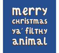 Merry Christmas Ya' Filthy Animal Men's Christmas T-Shirt - Royal Blue - L - royal blue