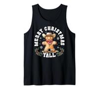 Merry Christmas Yall Gingerbread Cowboy Western Xmas Pajamas Tank Top