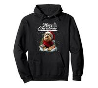 Merry Christmas Yorkshire Terrier Santa Hat Dog Lovers Xmas Pullover Hoodie