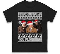 Merry Christmas You Plonkers T Shirt, Funny British Xmas Tee, Only Fools Style Christmas Unisex Top Black