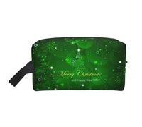 Merry Christmas1 Printed Big Capacity Storage Bag, Portable Toiletry Organizer with Secure Zipper Closure