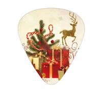Merry Christmas2 Guitar Plectrums, 12 Pcs Lightweight Guitar Plectrums, 0.46mm/0.71mm/0.96mm Thickness For Acoustic Guitar Acoustic Electric Guitar Ukulele Bass