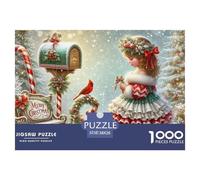 Merry Christmasjigsaw Puzzle Christmas Adult 1000 Piece Challenge, Challenging Puzzle Games, Unique Adult Gifts for Adults And Kids Age 12+ 38x26cm/1000pcs