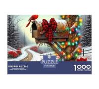 Merry Christmasjigsaw Puzzle Christmas Adult 1000 Piece Challenge, Educational Puzzle Games, Creative Christmas Toy Gifts for Boys/Girls, Adults And Kids Age 12+ 38x26cm/1000pcs