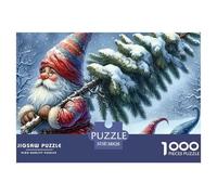 Merry Christmasjigsaw Puzzle Christmas Adult 1000 Piece Challenge, Educational Puzzle Games, Unique Christmas Toy Gifts for Boys/Girls, Adults And Kids Age 12+ 38x26cm/1000pcs