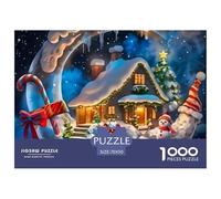 Merry Christmasjigsaw Puzzle Christmas Adult 1000 Piece Challenge, Impossible Hard Challenging Puzzle, Creative Christmas Toy Gifts for Boys/Girls, Adults And Kids Age 14+ 70x50cm/1000pcs
