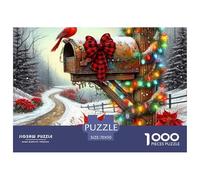 Merry Christmasjigsaw Puzzle Christmas Adult 1000 Piece Challenge, Impossible Hard Challenging Puzzle, Creative Christmas Toy Gifts for Boys/Girls, Adults And Kids Age 12+ 70x50cm/1000pcs