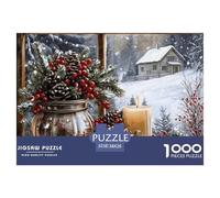 Merry Christmasjigsaw Puzzle Christmas Adult 1000 Piece Challenge, Impossible Hard Challenging Puzzle, Creative Adult Gifts for Adults And Kids Age 12+ 38x26cm/1000pcs