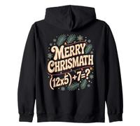 Merry Christmath Math Christmas Xmas Holiday Number 67 Zip Hoodie
