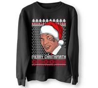 Merry Chrithmath Lisp Boxing Novelty Christmas Jumper Party Sweatshirt, Funny Xmas Jumper Christmas Sweater - Black - M