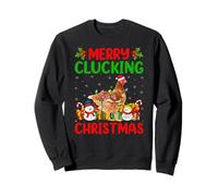 Merry Cluckin Christmas Funny Farm Animal Chicken Christmas Sweatshirt