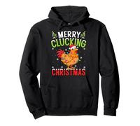 Merry Clucking Christmas Funny Farm Animal Chicken Xmas Pullover Hoodie