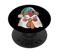 Merry Cluckmas Chicken Santa Hat Design PopSockets Adhesive PopGrip