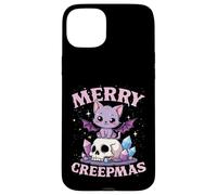 Merry Creepmas Cat Pastel Goth Christmas Skull Case for iPhone 15 Plus