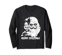 Merry Creepmas, Creepy Santa, Seasons Creepings, Grunge Long Sleeve T-Shirt