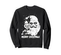 Merry Creepmas, Creepy Santa, Seasons Creepings, Grunge Sweatshirt