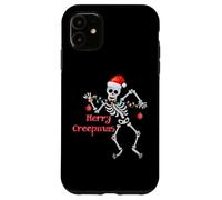 Merry Creepmas Skeleton Christmas Lights Dancing Creep Mas Case for iPhone 11