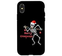 Merry Creepmas Skeleton Christmas Lights Dancing Creep Mas Case for iPhone X/XS