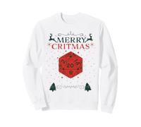 Merry Critmas 20 Sided Dice RPG Christmas Holiday Board Game Sweatshirt