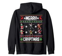 Merry Cryptmas Dabbing Cryptid Monsters Scary Ugly Christmas Zip Hoodie