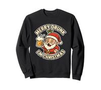 Merry Drunk Im Christmas Santa Beer Humor Sweatshirt