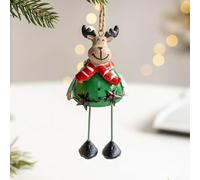 Merry Elk Resin Pendant Adorable Decoration for Tree and Window Display (Deer)