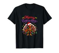 Merry Every-Day Turkey Santa Farm Pun Christmas Design T-Shirt