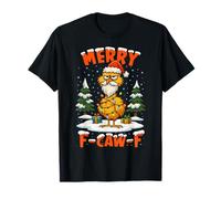 Merry F-Caw-F Chicken Christmas Funny Rooster Men Women T-Shirt