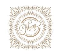 Merry Filigree Quatrefoil Hot Foil Plate
