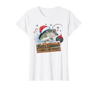 Merry Fishmas Bass Fishing is My Therapy Angler Value Graphic T-Shirt