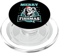 Merry Fishmas Santa Fish Xmas Lights Fisher Ugly Christmas PopSockets PopGrip for MagSafe