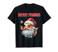 Merry Fishmas Ugly Christmas Santa Fish Xmas Tee for Men T-Shirt
