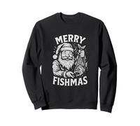 Merry Fishmas Vintage Santa Fishing Christmas Sweatshirt