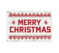 Merry Flags for Outside, Christmas Festive Christmas Snowflake Red Outdoor Decorative Flags Signs with Grommet Decor for Deck Patio Campsite Front Porch 2x3 Ft