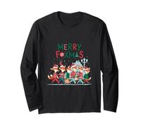 Merry Foxmas Shirt Funny Fox Christmas Carol Parade Long Sleeve T-Shirt