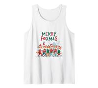 Merry Foxmas Shirt Funny Fox Christmas Carol Parade Tank Top