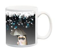 Merry Fucking Christmas - Rude Funny Xmas Coffee Mug with a Grumpy Cat - Serendipity Vita Range - Each Mug Comes In An Individual Giftbox