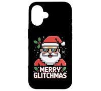 Merry Glitchmas Pixel Santa Retro Gaming Christmas Case for iPhone 16