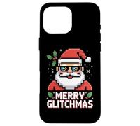 Merry Glitchmas Pixel Santa Retro Gaming Christmas Case for iPhone 16 Pro Max