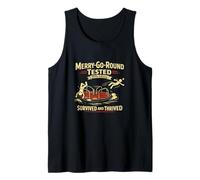 Merry-Go-Round Survivor 70s Playground Gen X Nostalgia Tank Top