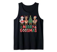 Merry Goosmas Cute Holiday Farm Goose Christmas Fun Tank Top