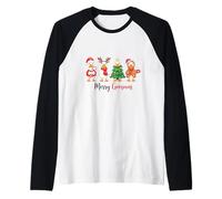 Merry Goosmas - Just a Jolly Goose - Christmas Goose Raglan Baseball Tee