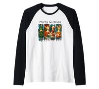 Merry Goosmas - Just a Jolly Goose - Christmas Goose Raglan Baseball Tee