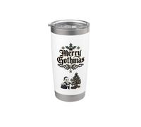 Merry Gothmas Skeleton Santa Dead Tree Goth Christmas Stainless Steel Insulated Tumbler