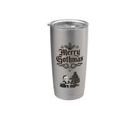 Merry Gothmas Skeleton Santa Dead Tree Goth Christmas Stainless Steel Insulated Tumbler