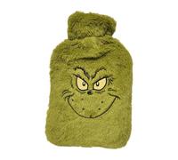 Merry Grin chmas Hot Water Bottle Green Faux Fur Hot Water Bottle with Secure Cap in 1L Christmas Stocking Filler