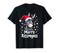 Merry KissMyAss Funny Christmas Donkey T-Shirt