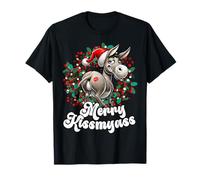 Merry Kissmyass Funny Donkey Sarcastic Christmas Men Women T-Shirt